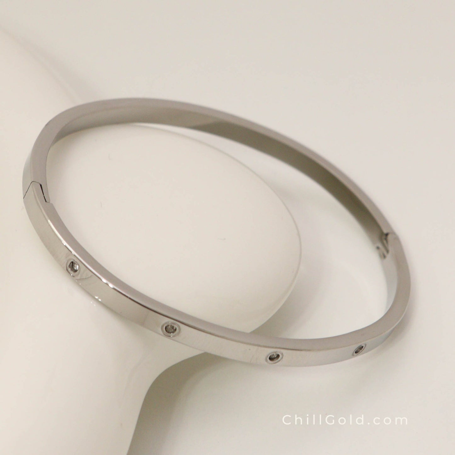 Real 18K Gold Plated Rhinestone Bangle