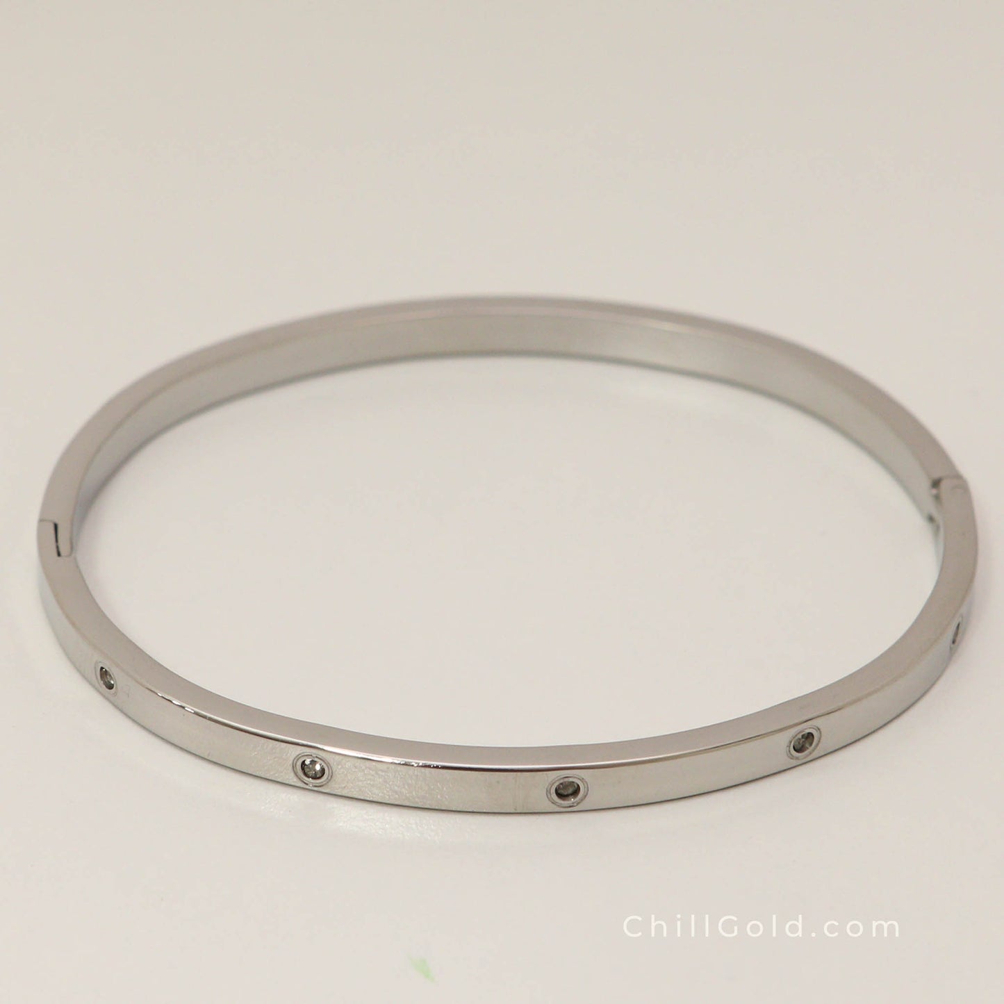 Real 18K Gold Plated Rhinestone Bangle