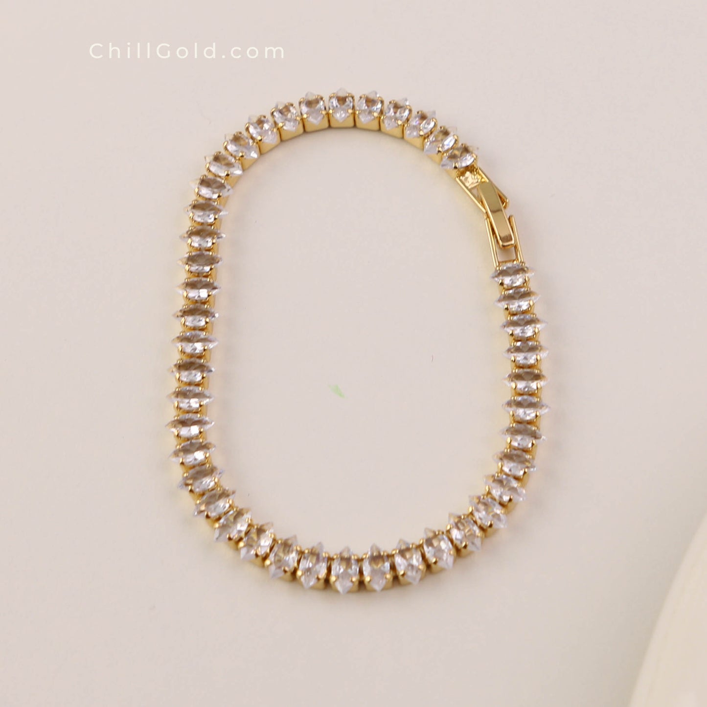 Elegant Gold Plated Tennis Bracelet