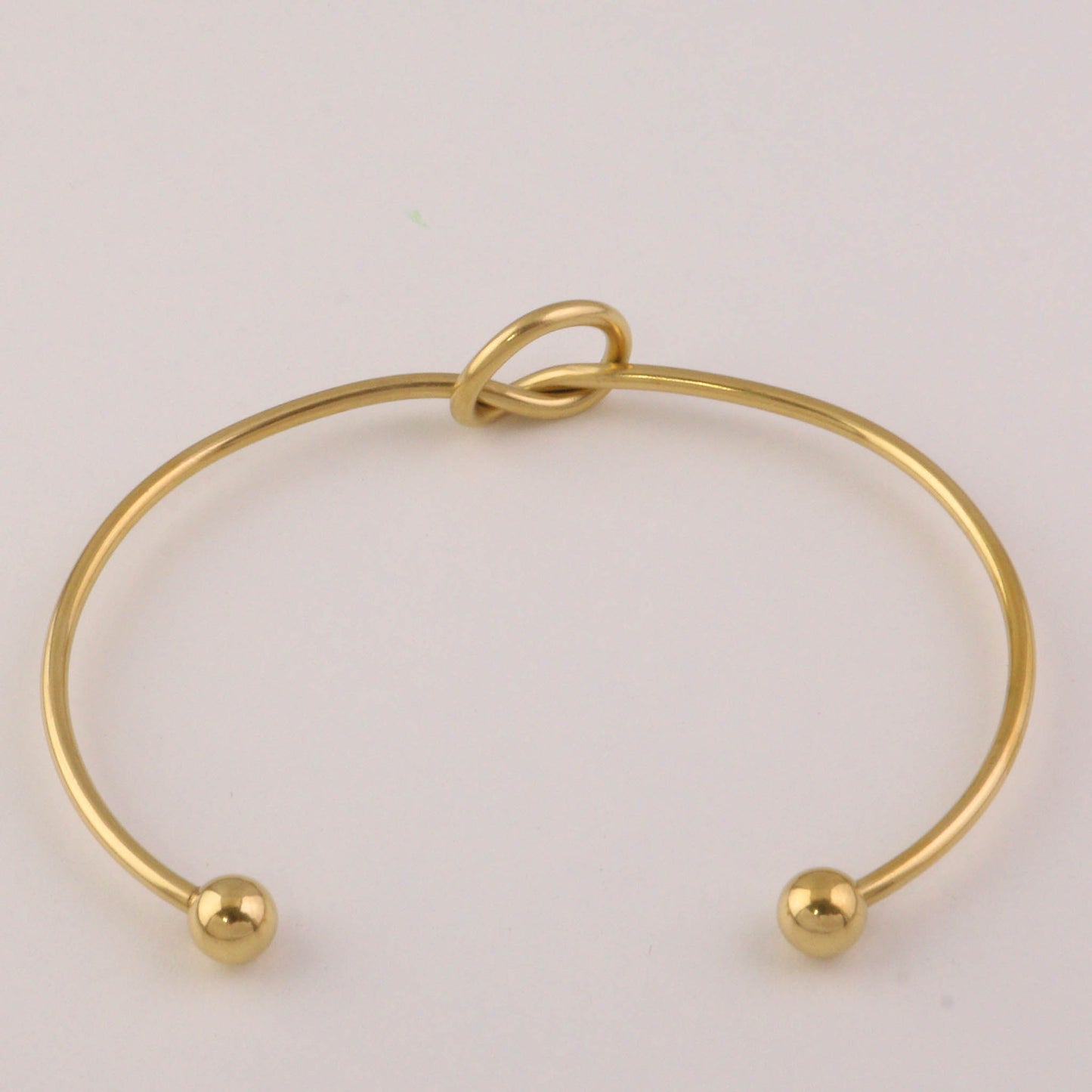 Real 18K Gold Plated Knot Cuff Bangle