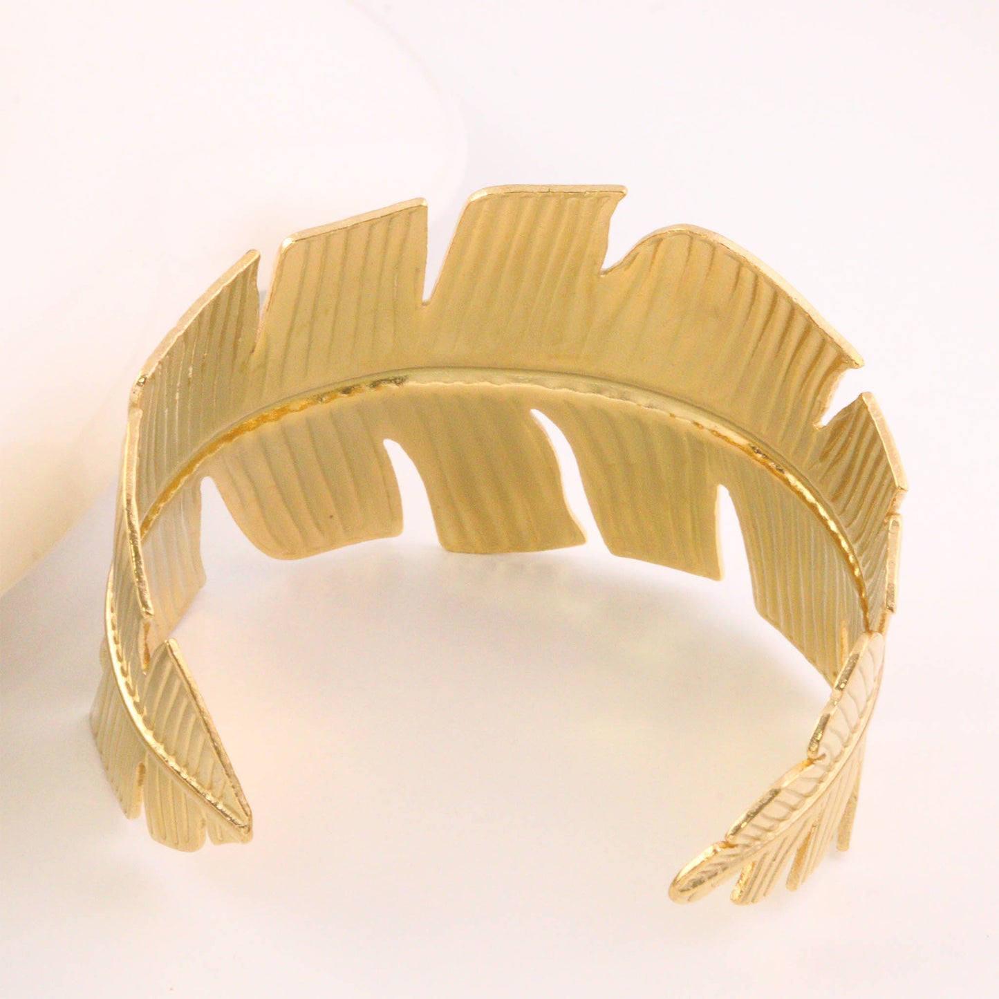 Feather Open Cuff Bangle