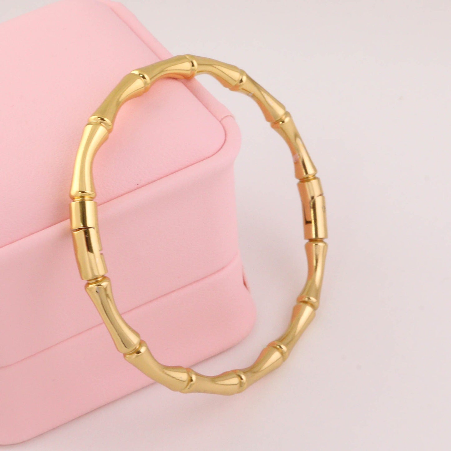 Golden Bamboo Joint Hinged Bangle