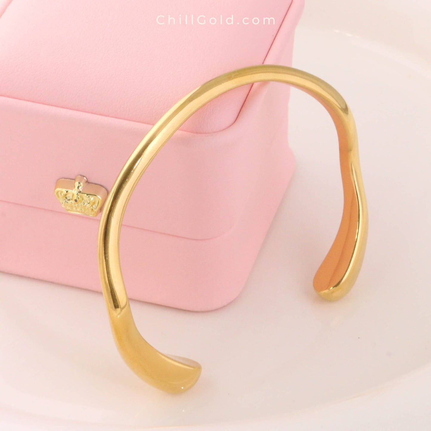 Irregular Teardrop Open Bangle