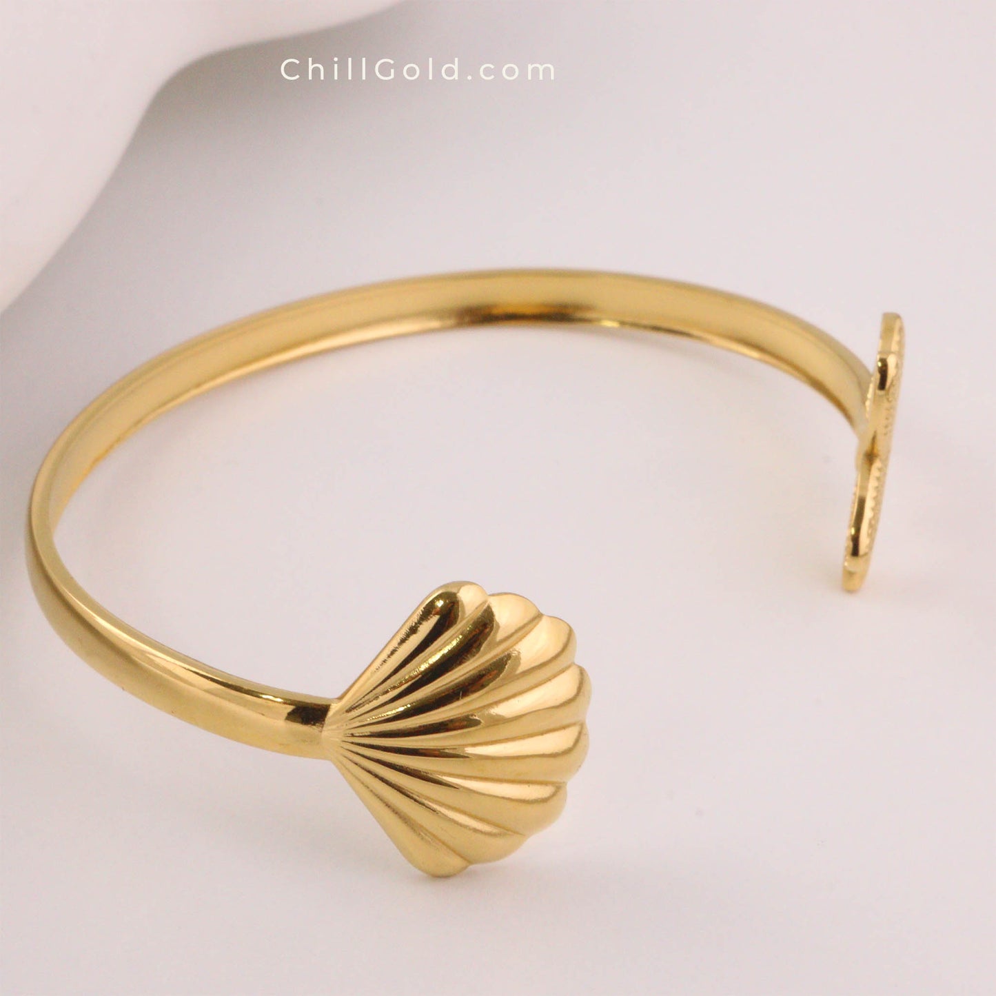 Starfish and Shell High-End Open Bangle