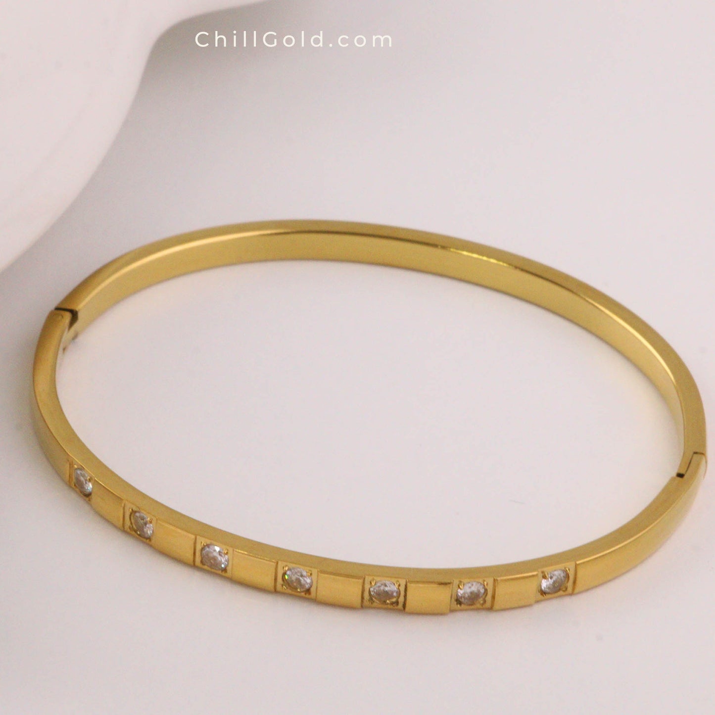 Zircon Square Bezel Bangle