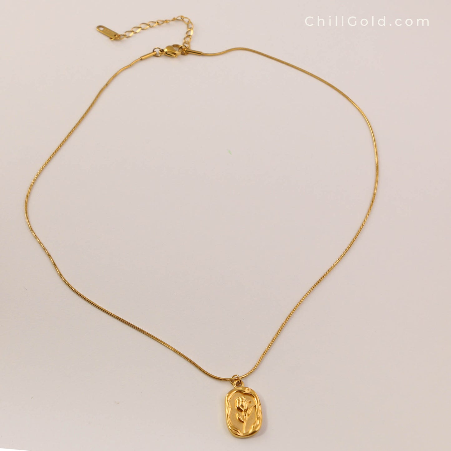 Cuban Rose & Tulip Coin Irregular Flower Necklace
