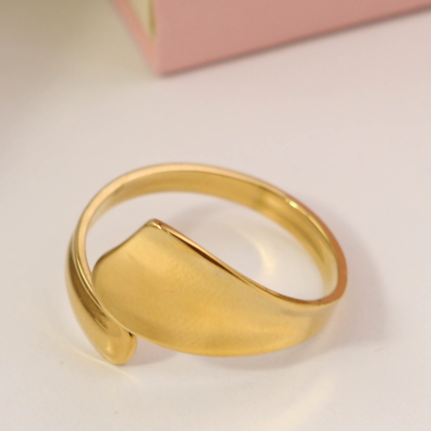 18K Gold Plated Irregular Geometric Adjustable Ring