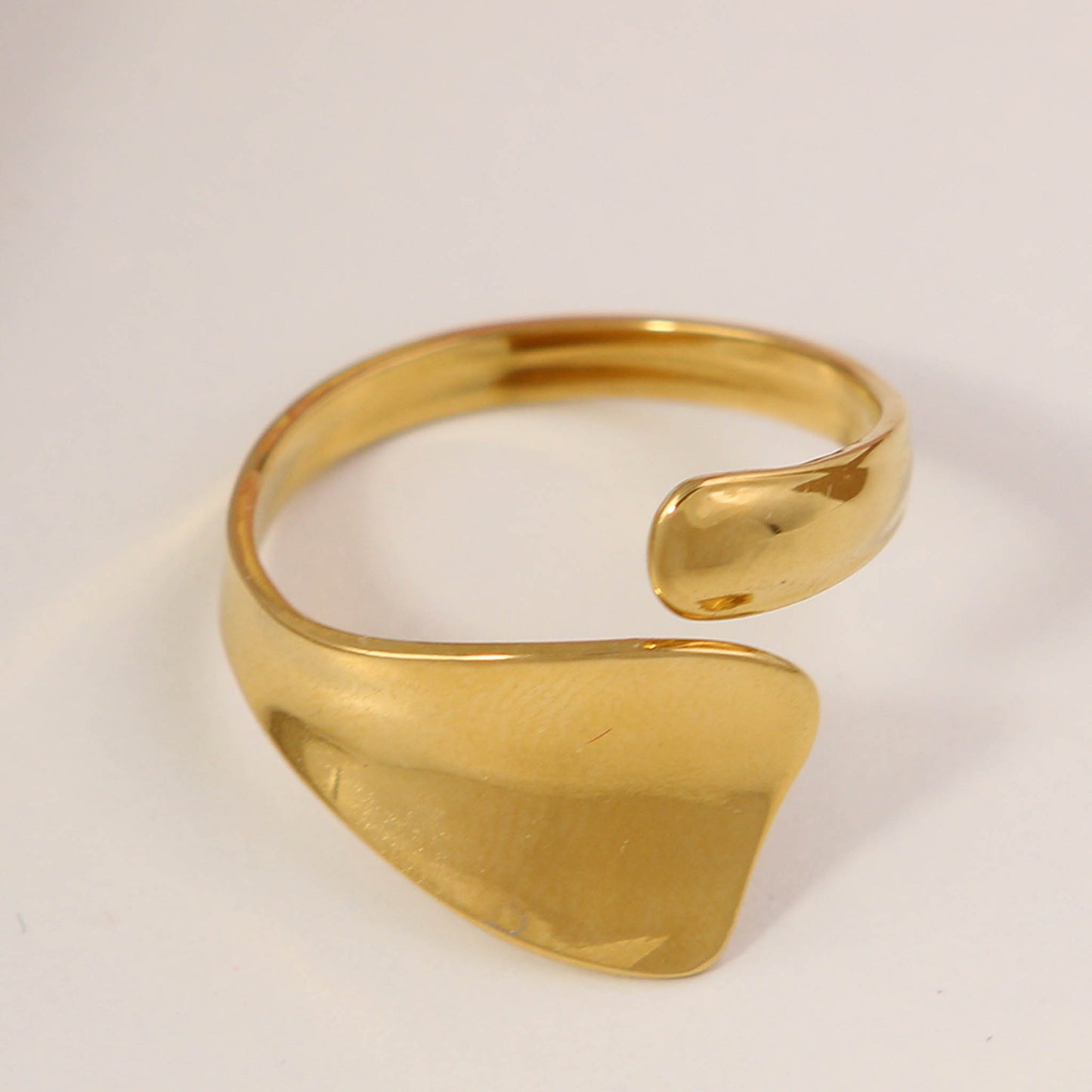 18K Gold Plated Irregular Geometric Adjustable Ring