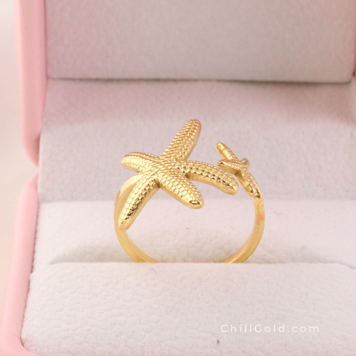 Ocean Series Starfish and Shell Open Rings