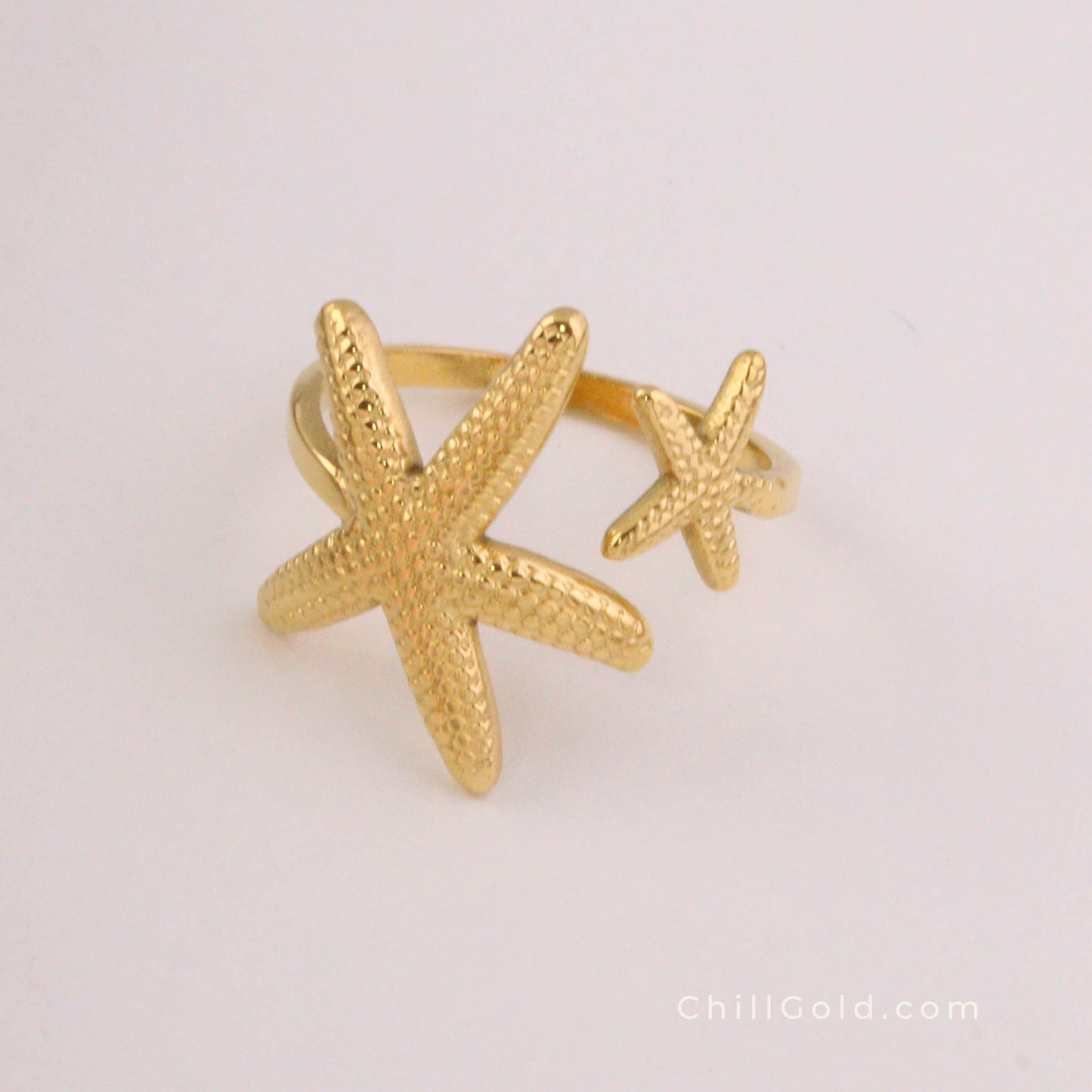Ocean Series Starfish and Shell Open Rings