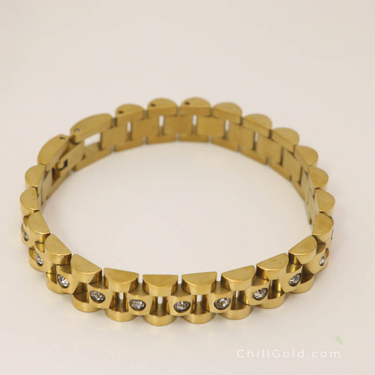18K Gold Plated Watch Band Bracelet