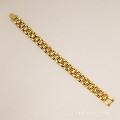18K Gold Plated Watch Band Bracelet
