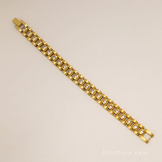 18K Gold Plated Watch Band Bracelet