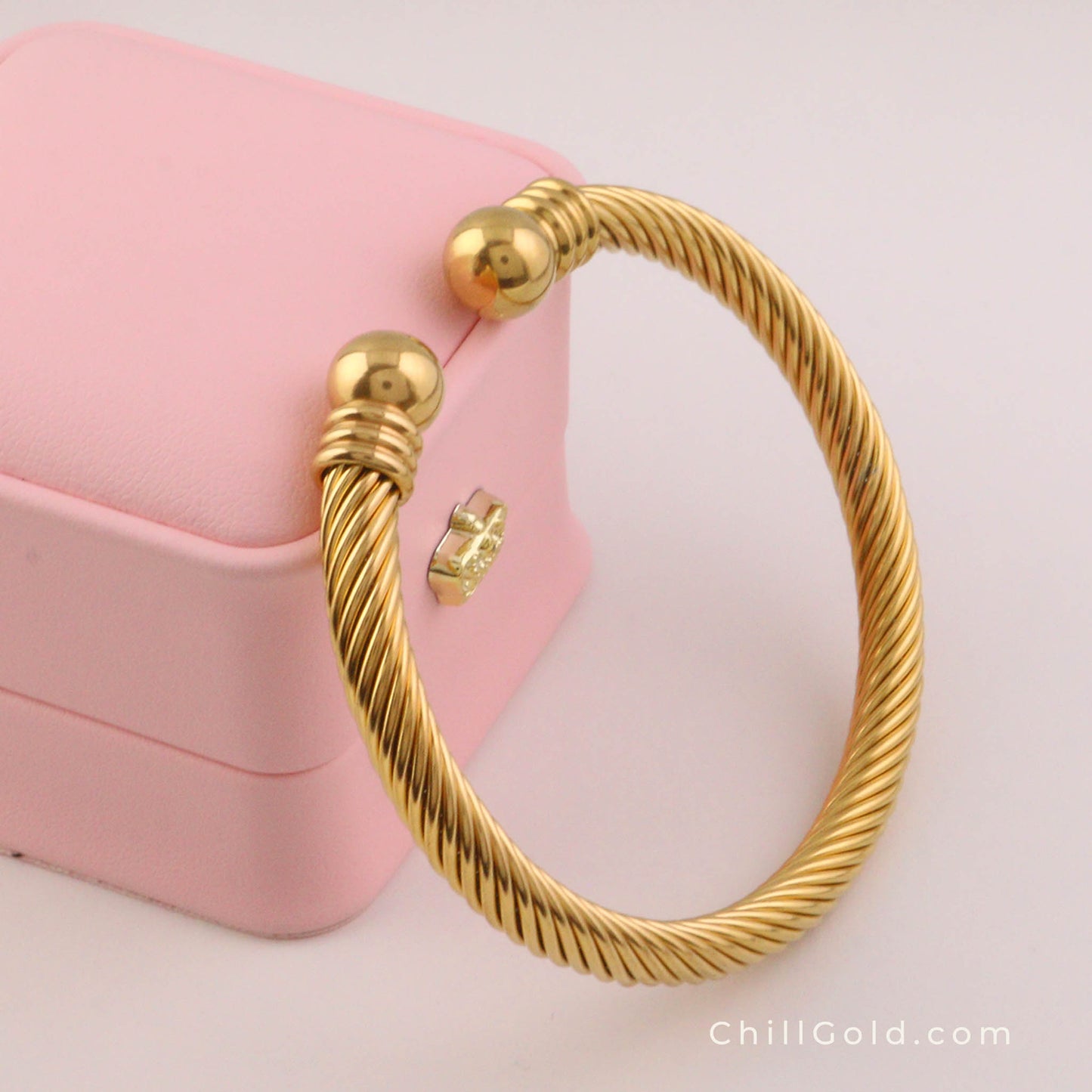 Gold Plated Torque Cuff Bangle