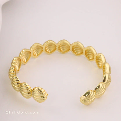 Shell-Shaped Cuff Bangle