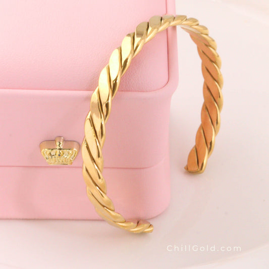 Vintage Twisted Open Bangle
