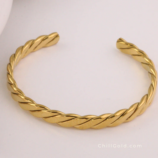 Vintage Twisted Open Bangle