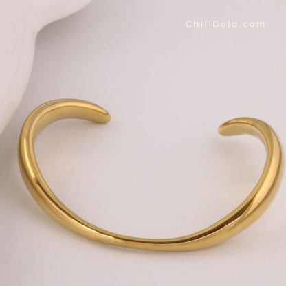 Light Luxury Irregular Open Bangle