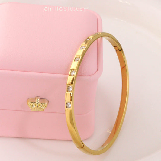 Zircon Square Bezel Bangle