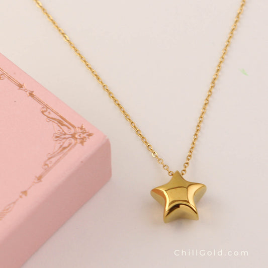 Lucky Star 18K Gold Plated Necklace