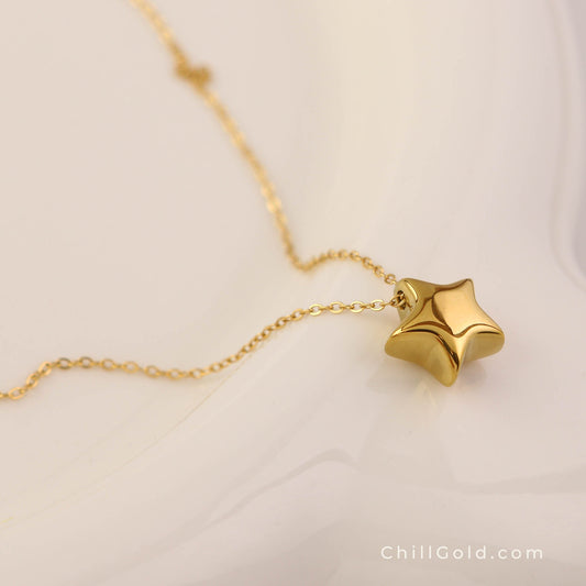 Lucky Star 18K Gold Plated Necklace