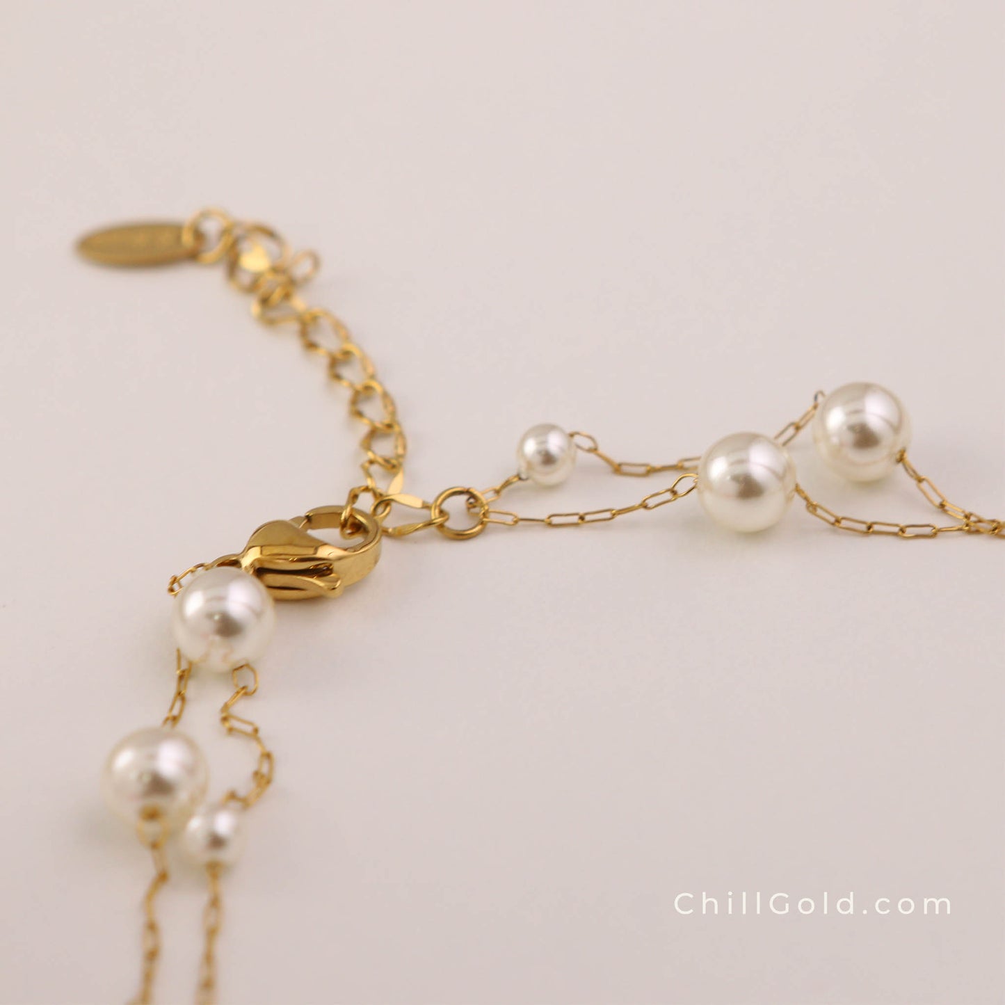 Mermaid Bubble Bead Double Layer (Starry Sky) Pearl Choker Necklace