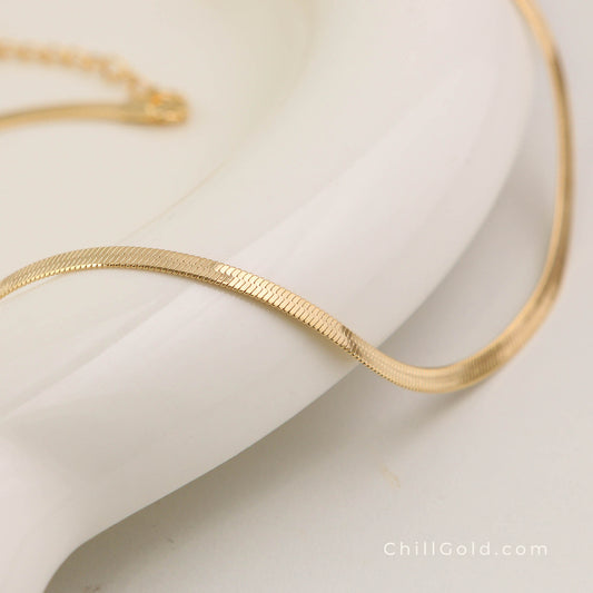 Gold Plated Cuban Snake Chain Necklace