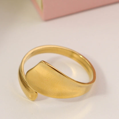 18K Gold Plated Irregular Geometric Adjustable Ring