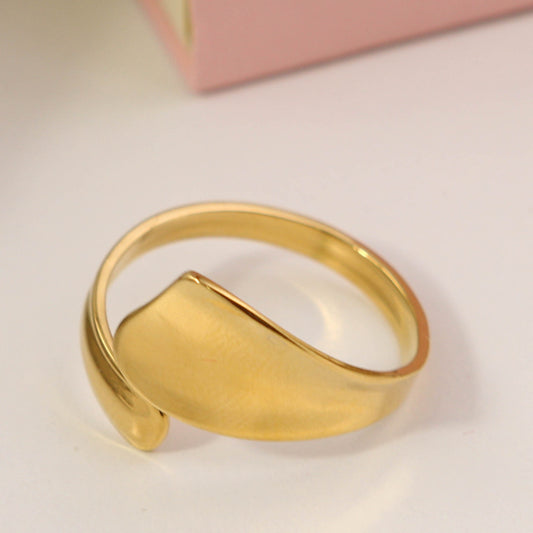 18K Gold Plated Irregular Geometric Adjustable Ring